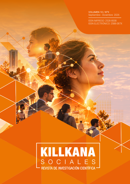 					Ver Vol. 10 Núm. 3 (2026): Vol. 10 Núm. 3 (2026): Vol. 10 No. 3 REVISTA KILLKANA SOCIALES, SEPTIEMBRE - DICIEMBRE 2026
				